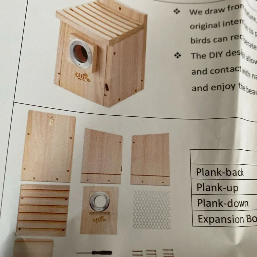 Natural Wood Bird House